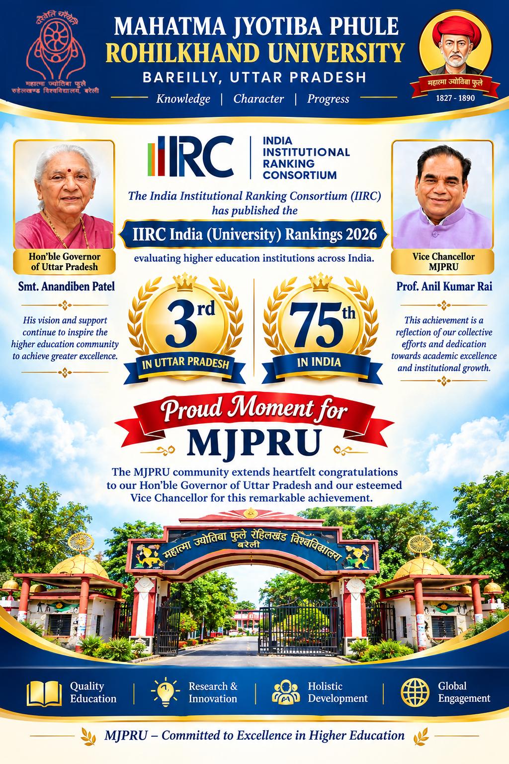 University ranking update